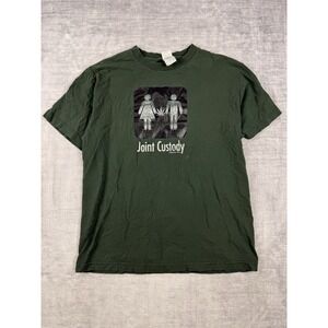 Vintage‎ Marijuana Shirt Mens Large Green Weed Joint Custody Parody Funny Faded